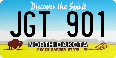 ND license plate JGT901