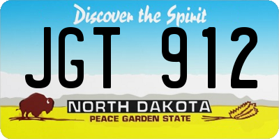ND license plate JGT912
