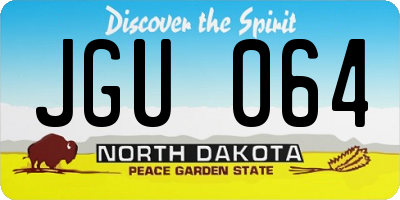 ND license plate JGU064