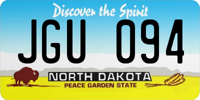 ND license plate JGU094