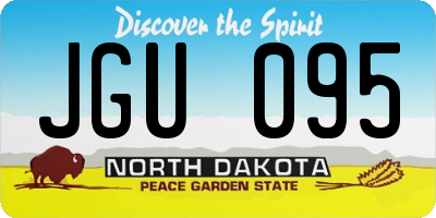 ND license plate JGU095