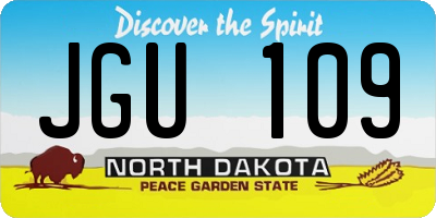 ND license plate JGU109