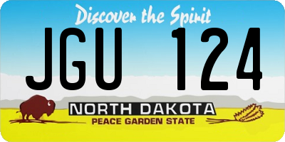 ND license plate JGU124