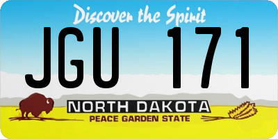 ND license plate JGU171