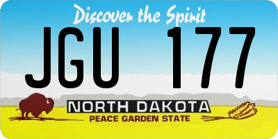 ND license plate JGU177