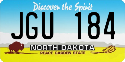 ND license plate JGU184