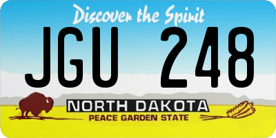ND license plate JGU248
