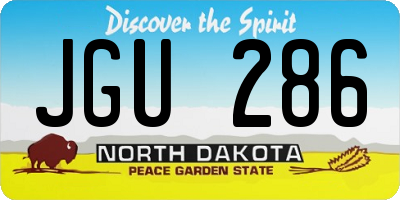 ND license plate JGU286