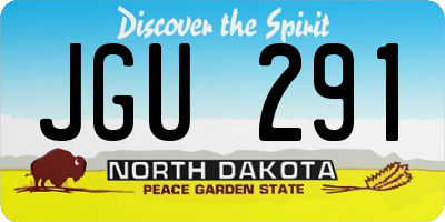 ND license plate JGU291