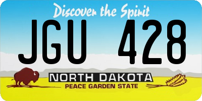 ND license plate JGU428