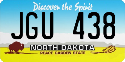 ND license plate JGU438