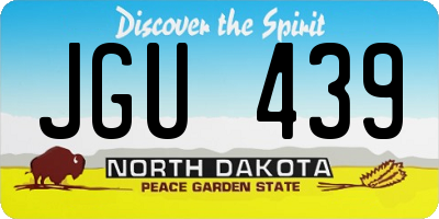 ND license plate JGU439