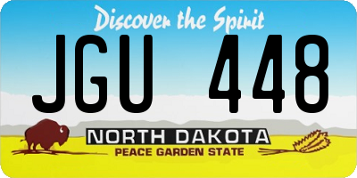 ND license plate JGU448