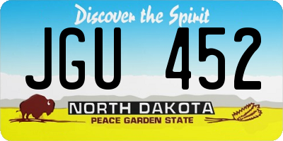 ND license plate JGU452