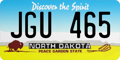 ND license plate JGU465