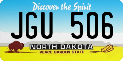 ND license plate JGU506