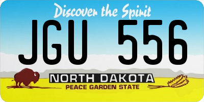 ND license plate JGU556