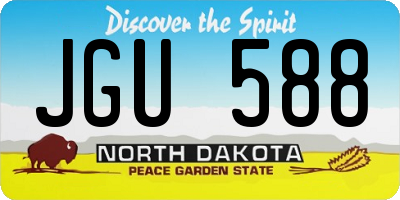 ND license plate JGU588