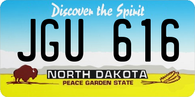 ND license plate JGU616