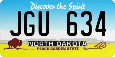 ND license plate JGU634
