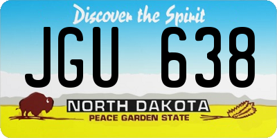 ND license plate JGU638