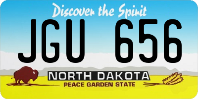 ND license plate JGU656