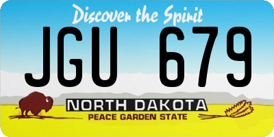 ND license plate JGU679