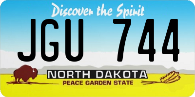 ND license plate JGU744