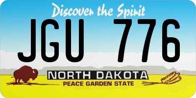 ND license plate JGU776