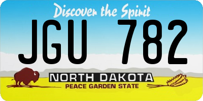 ND license plate JGU782