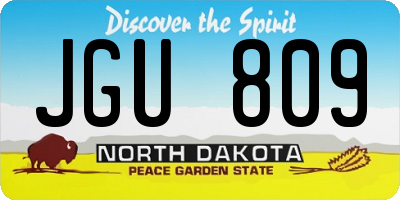 ND license plate JGU809