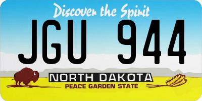 ND license plate JGU944