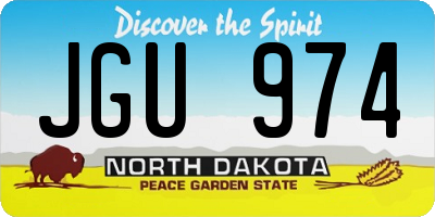 ND license plate JGU974