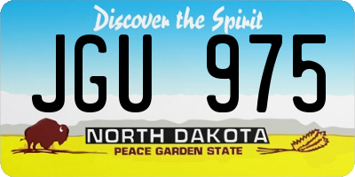ND license plate JGU975