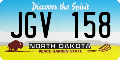 ND license plate JGV158