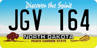 ND license plate JGV164