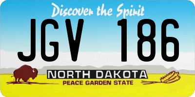ND license plate JGV186