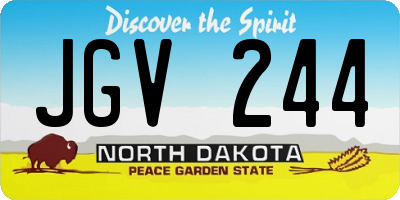 ND license plate JGV244