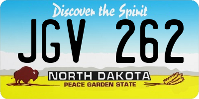 ND license plate JGV262