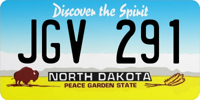 ND license plate JGV291