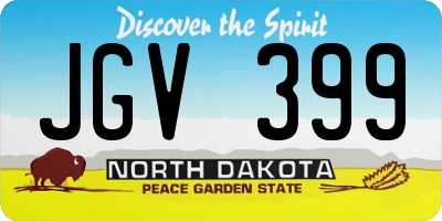 ND license plate JGV399