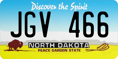 ND license plate JGV466