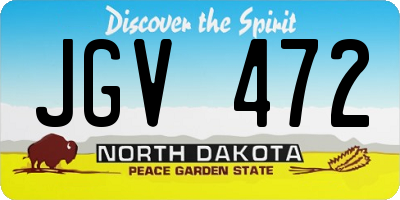 ND license plate JGV472