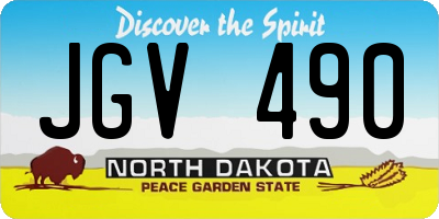 ND license plate JGV490