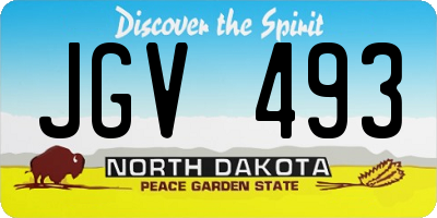 ND license plate JGV493