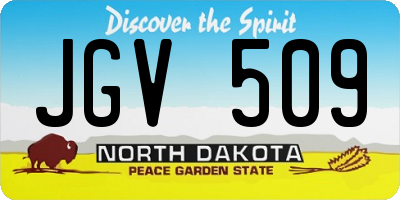 ND license plate JGV509