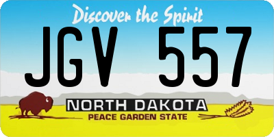 ND license plate JGV557