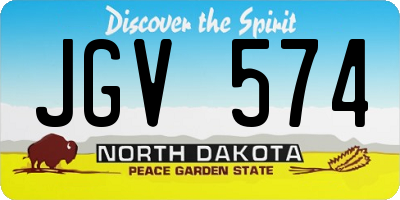 ND license plate JGV574
