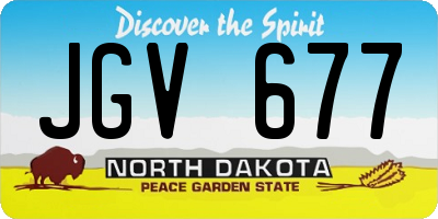 ND license plate JGV677