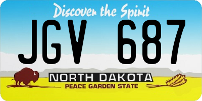 ND license plate JGV687